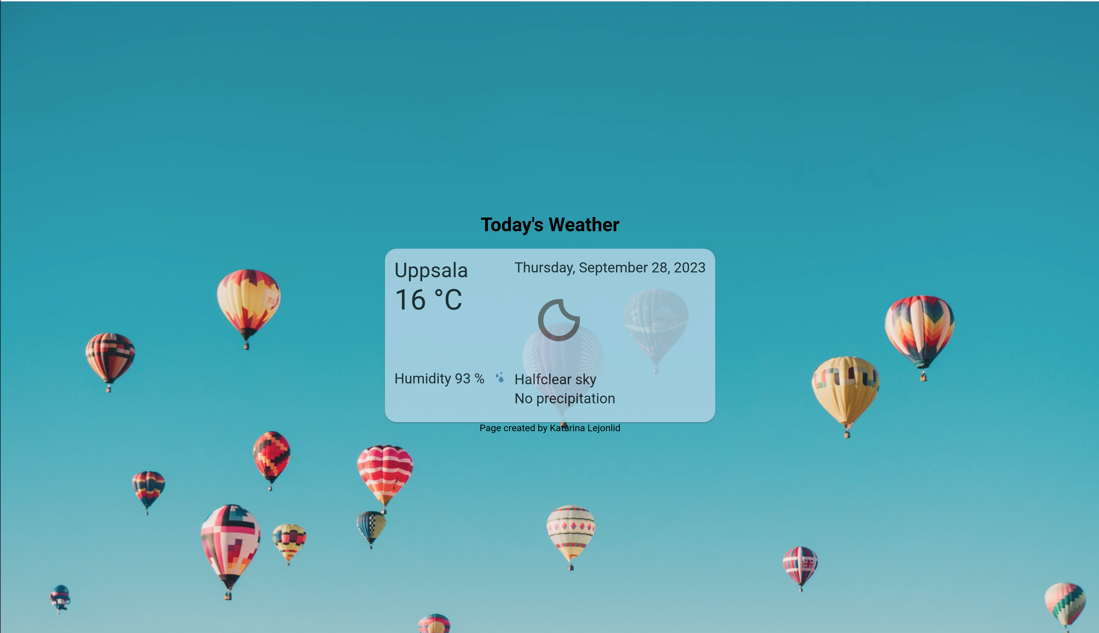 React weather app